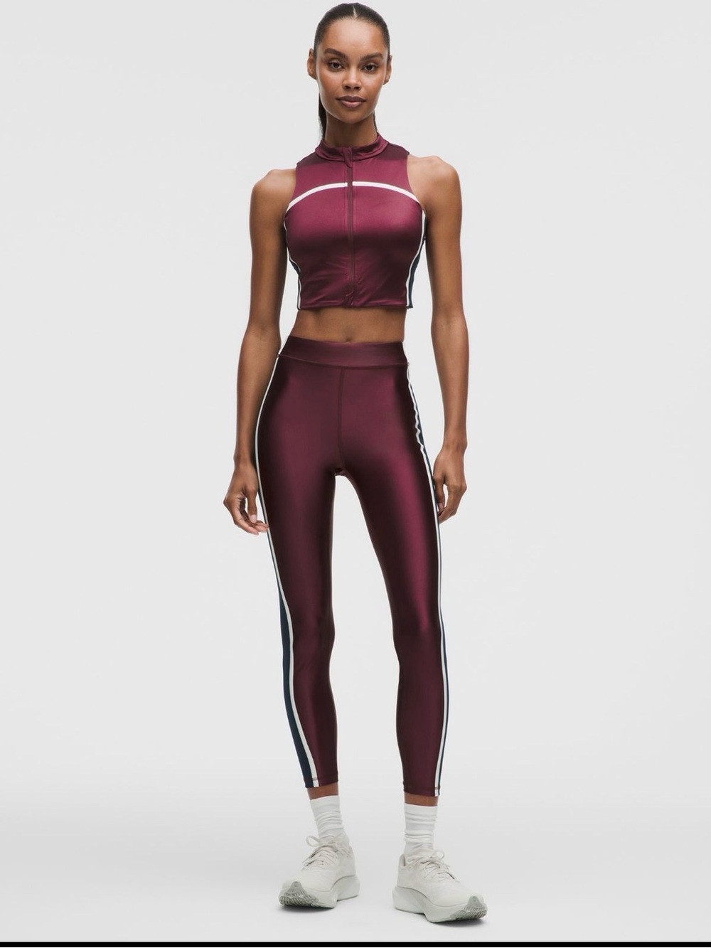 satin shine full - zip tank $78 nwt